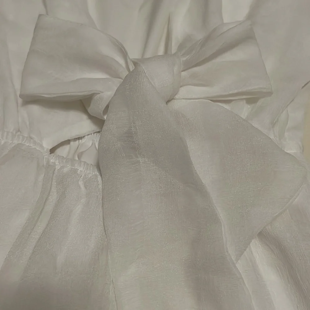 White Ruffle Romper - Picture 2 of 3